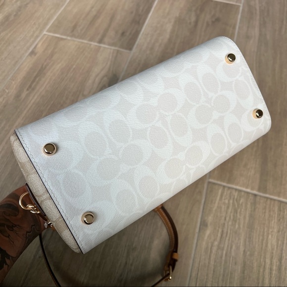 Coach Rowan Satchel In Blocked Signature Canvas - Picture 7 of 8